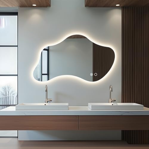 55.1″ Asymmetrical Bathroom Mirror - Image 6