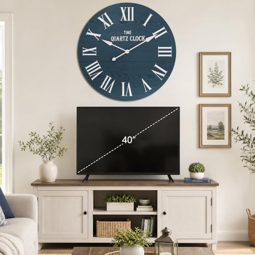 ARTPOWER 35.5” Extra Large Giant Farmhouse Wall Clock - Image 4
