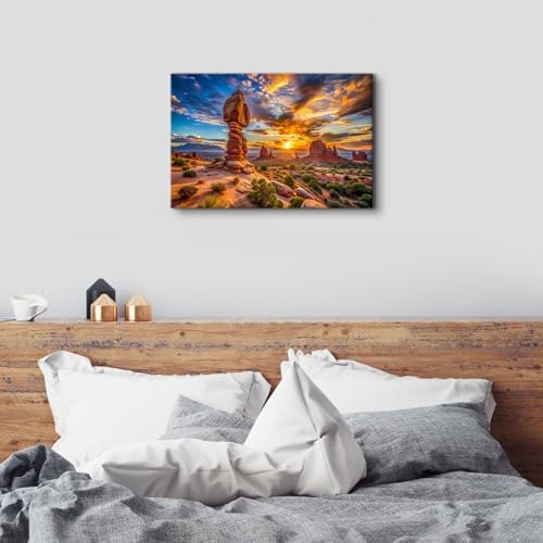 Arches National Park Wall Art Nature Sunset Desert Pictures Living Room Wall - Image 2