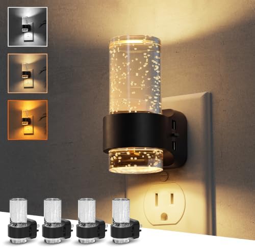 L LOHAS LED Night Lights Plug into Wall, 4 Pack Mini Dimmable Night Light by LLOHASLED