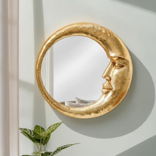 Novabright Moon Crescent Celestial Mirror 90s Wall Decor by Unknown