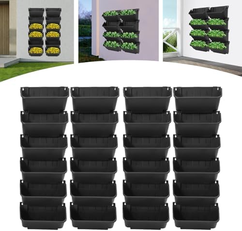 Wall Mounted Vertical Planter 24 Pots, 10.1oz Self-Watering System - Image 5