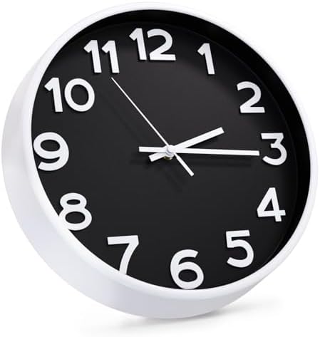 Wall Clock Silent Non-Ticking Battery Operated Indoor Analog Simple Style - Image 2