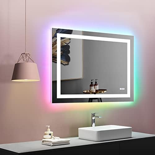 LOAAO 40"X32" RGB LED Bathroom Mirror by LOAAO