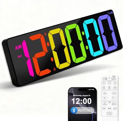 TXL 17.2" Bluetooth Digital Wall Clock by TXL