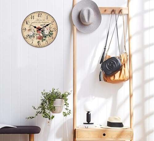 XFM 14 Inch Vintage Roses Wall Clocks - Image 3