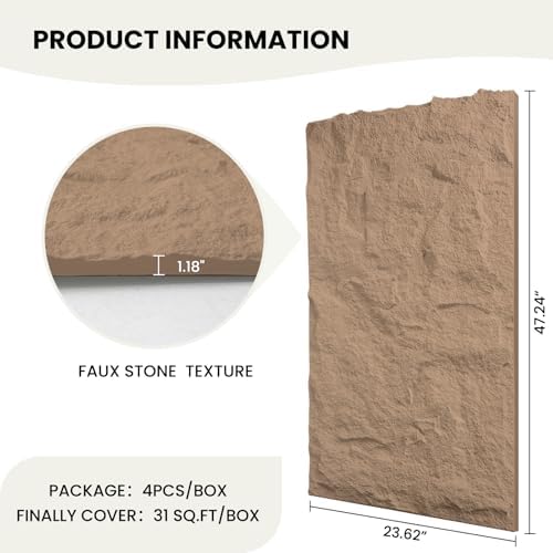 3D Faux Stone Wall Panels, Sandstone Yellow - Image 2
