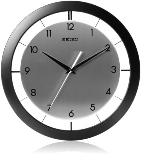 SEIKO 11 Inch St James Brushed Metal Wall Clock by Unknown