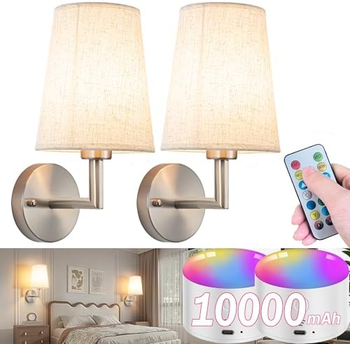 Wall Sconce Battery Operated Wall Light Fixure by YHCDLAMP