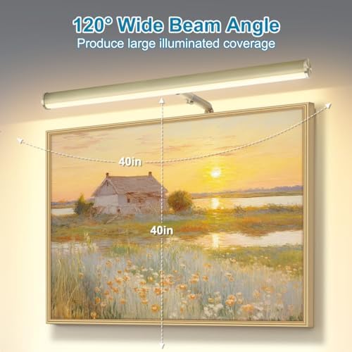 LED Picture Lights for Paintings Plug in, 16inch 6W Adjustable Art Light - Image 3