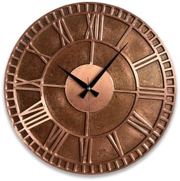 Handmade Copper Wall Clock Artisan Touch in Every Piece by NOOCART