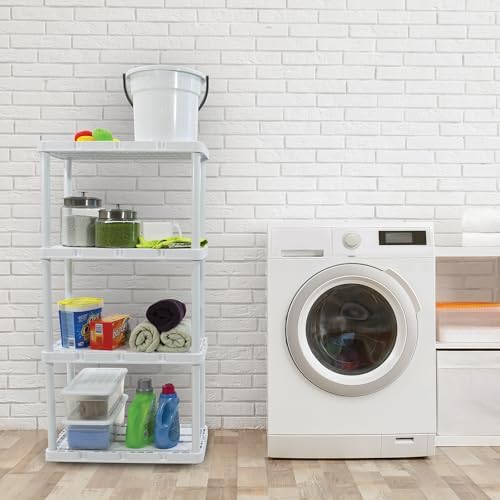 Gracious Living Knect-A-Shelf 4-Shelf Plastic Storage Unit & Rack - Image 2