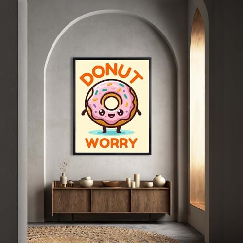 InkFlow Posters Donut Worry Canvas Poster - Image 4