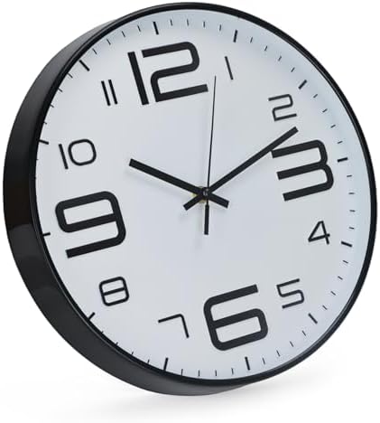 Wall Clock Modern Non-Ticking Battery Operated Wall Clocks Silent Quartz - Image 3