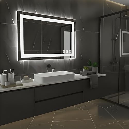 FLJ 28x36 inch Rectangular LED Bathroom Mirror - Image 3