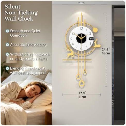 Modern Wall Clocks Battery Operated Silent Clock - Image 4