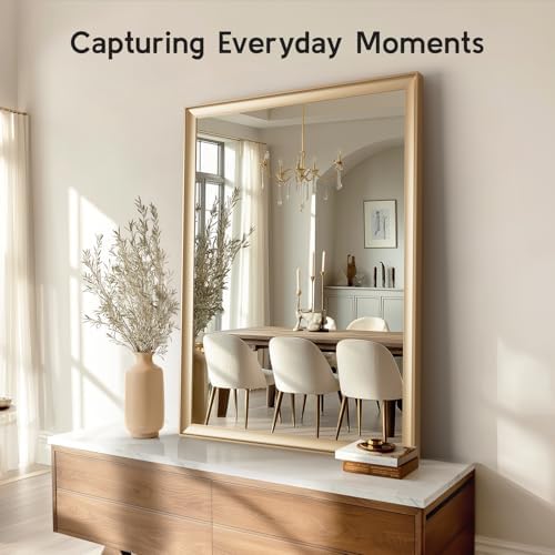 Gold Bathroom Mirror 30x40 Inch, Rectangle Vanity Mirror - Image 5