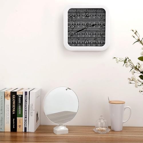Modern Mudcloth Square DIY Frame Wall Clock - Image 4
