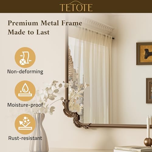 TETOTE Antique Gold Vintage Mirror - Image 7