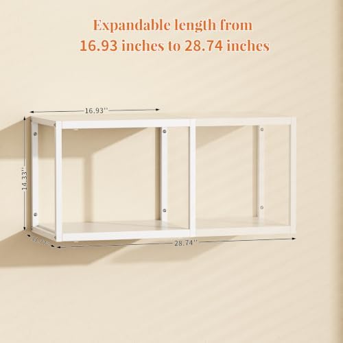 ThreeHio 2 Pack Expandable Garage Shelves Wall Mount, Heavy Duty Garage Wall - Image 6