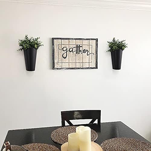 Mkono Metal Wall Planter, Hanging Vase - Image 3