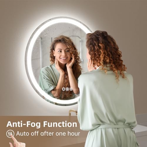 32" Round LED Mirror for Bathroom, Circle Bathroom Mirror - Image 5