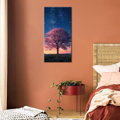 Lasdel Beautiful Fantasy Starry Sky Tree Wall Art - Image 4