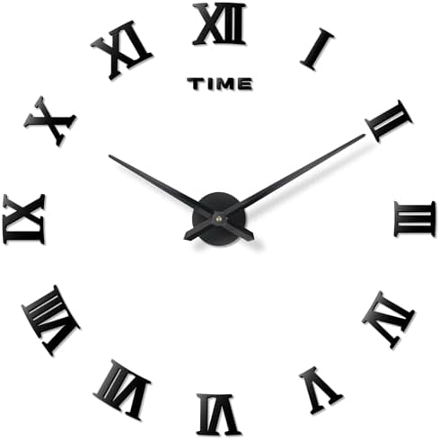 DIY Frameless Wall Clock, Adjustable Up to 52” by DaLianLian