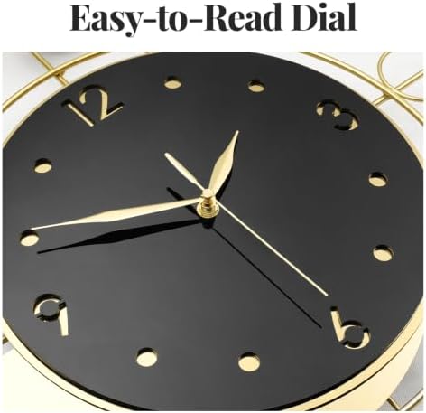 Cuspin Modern Wall Clock Black Gold - Image 4