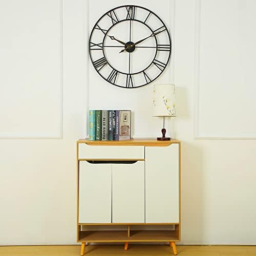 CLXEAST Large Wall Clock 30 Inch, Metal Roman Numeral Wall Clock Modern - Image 4