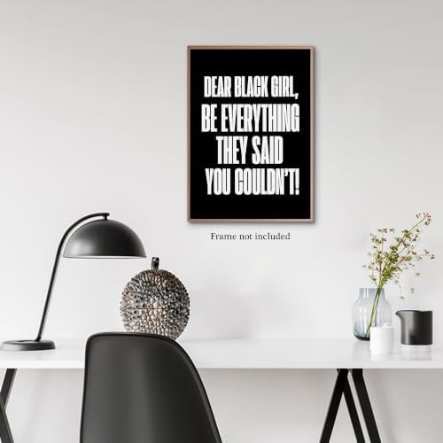 Be Everything They Said You Couldn't Motivational Canvas Wall Art, - Image 5