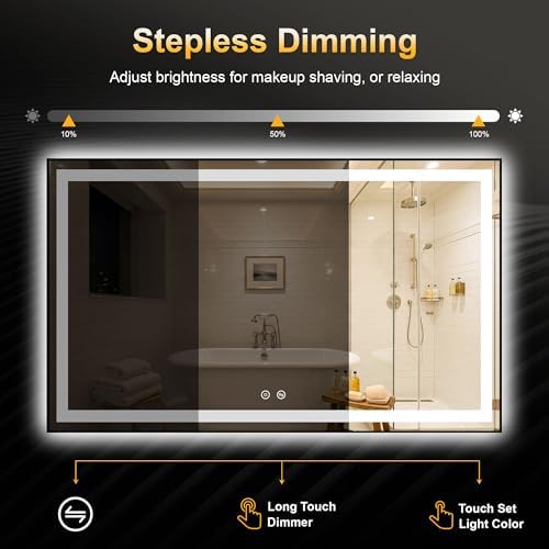 LED Bathroom Mirror with Light, 30x50 Vanity Mirror - Image 2