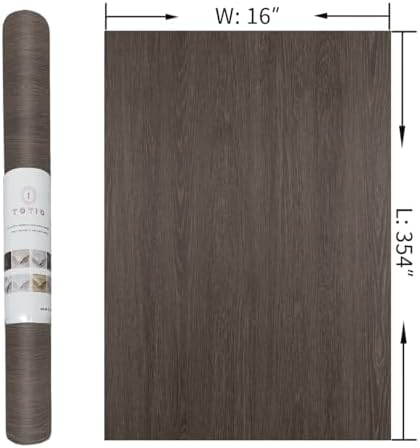 TOTIO Dark Brown Wood Grain Contact Paper Black Walnut Textured Peel and Stick - Image 7