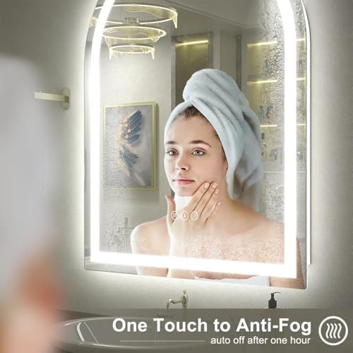 32x48 Inch Arched LED Mirror for Bathroom - Image 5