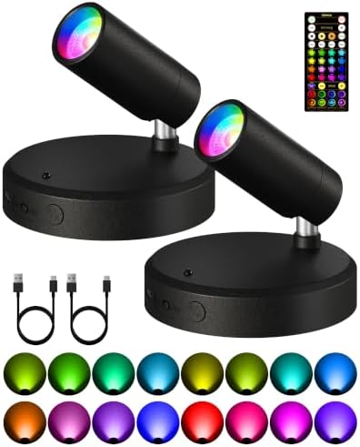 EZVALO RGB Indoor Spotlights, LED Accent Lights, Wall Decor Uplights. by EZVALO