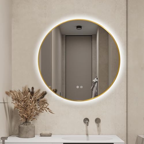 Niccy 32" Round LED Bathroom Backlit Mirror by Niccy