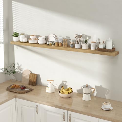 Acovy 72 Inch Floating Shelves for Wall 1 Pack, Wall Mounted Floating Shelf - Image 2