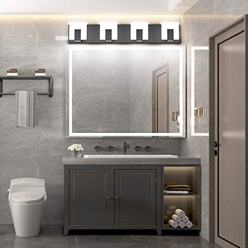 Aipsun 4 Lights Modern Black Vanity Light Up and Down Black Bathroom Lighting - Image 5