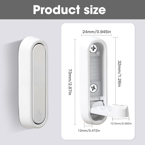 Dntorx Folding Wall Hooks, 2 Pack, Zinc Alloy, Heavy Duty Coat Hooks - Image 3