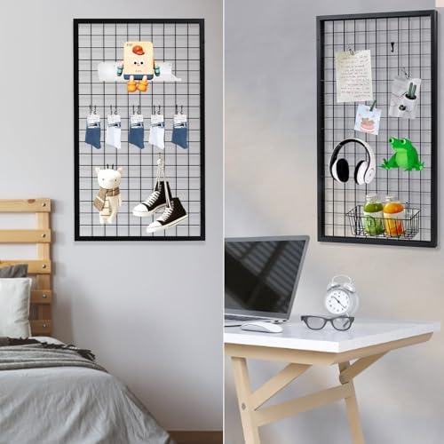 NectaCol 3 Packs Grid Wall Panels, Metal Black Wire Grid Panel, Gridwall - Image 6
