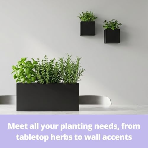 LaLaGreen Wall Planters Rectangular Wall Mounted Hanging Flower Boxes - Image 4