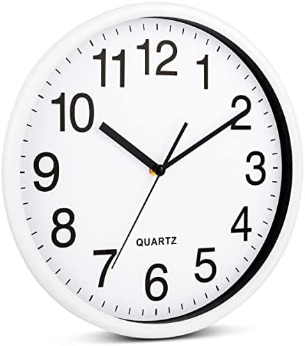 Bernhard Products White Wall Clocks Large 13 Inch, Silent Non Ticking 2 Pack - Image 2