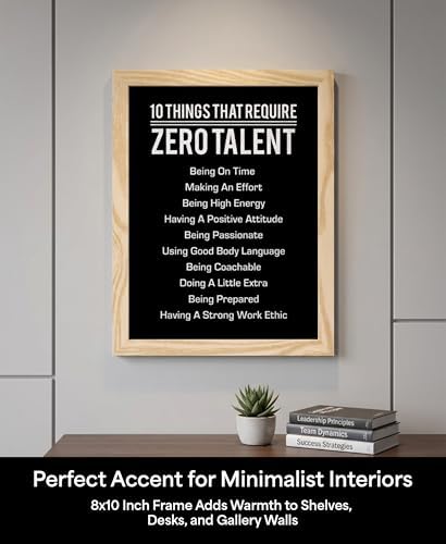 10 Things That Require Zero Talent Wall Art, Natural Framed Print - Image 3