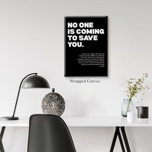 No One Is Coming To Save You Motivational Canvas Wall Art, Empowering - Image 5