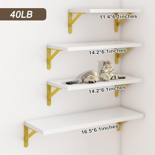 YGEOMER 4 Different Sizes Floating Shelves - Image 3
