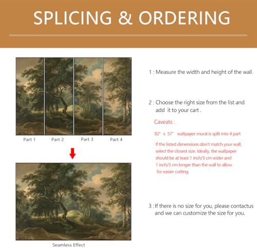 Vintage Forest Mural Wallpaper Peel and Stick - Image 5