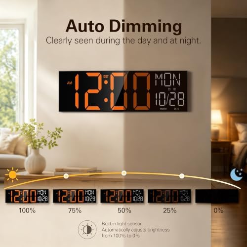 JALL 30" Oversized Digital Wall Clock - Image 6