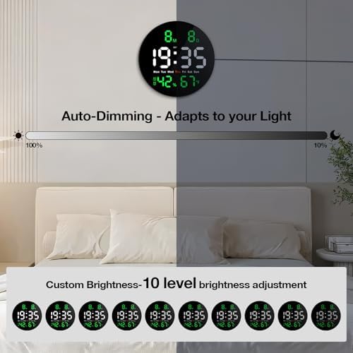 10" Electric Digital Wall Clock - Image 5