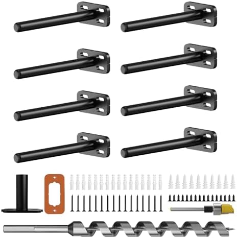 8pcs Wall Shelf Brackets Heavy Duty Floating Shelf Bracket Hidden, Invisible by Crafterspirit
