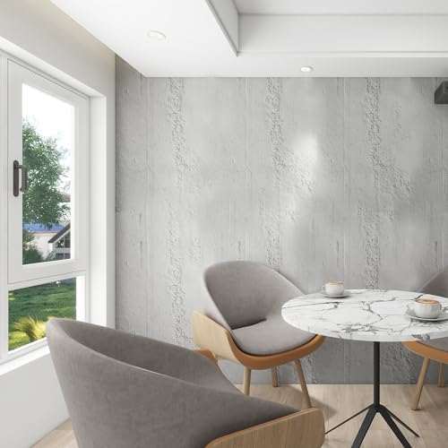 PU 3D Wall Panels Cement Texture, 4 Pieces, 47.24 × 23.62 inch - Image 3